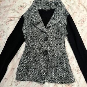 Classiques Entier Black and White Knit Blazer